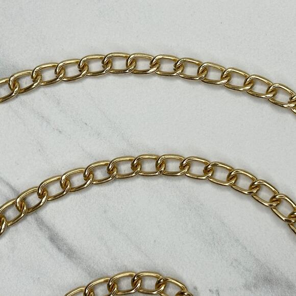 Gold Tone Chain Link Purse Handbag Bag Replacement Strap ✨ - Picture 4 of 12